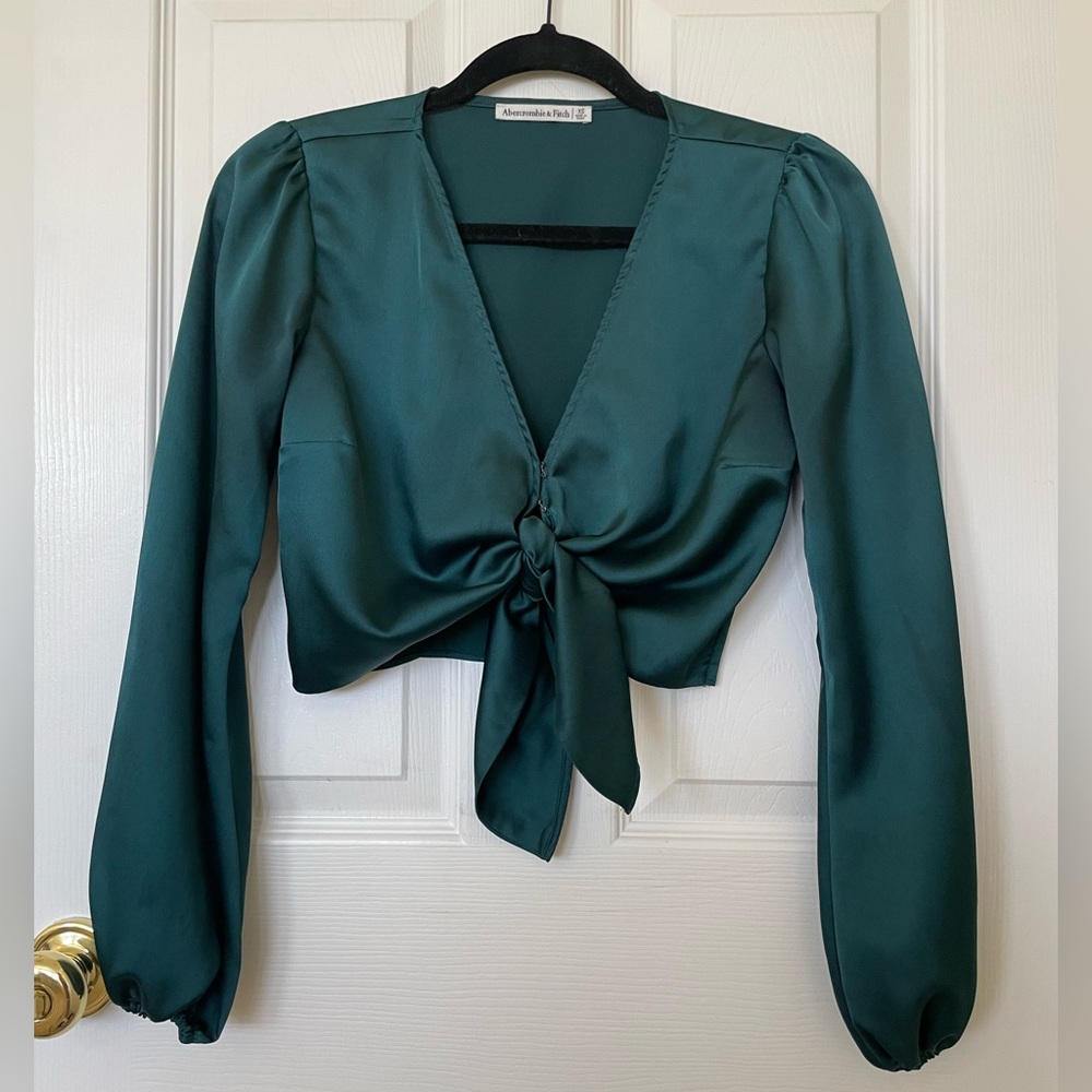 Teal Wrap Top